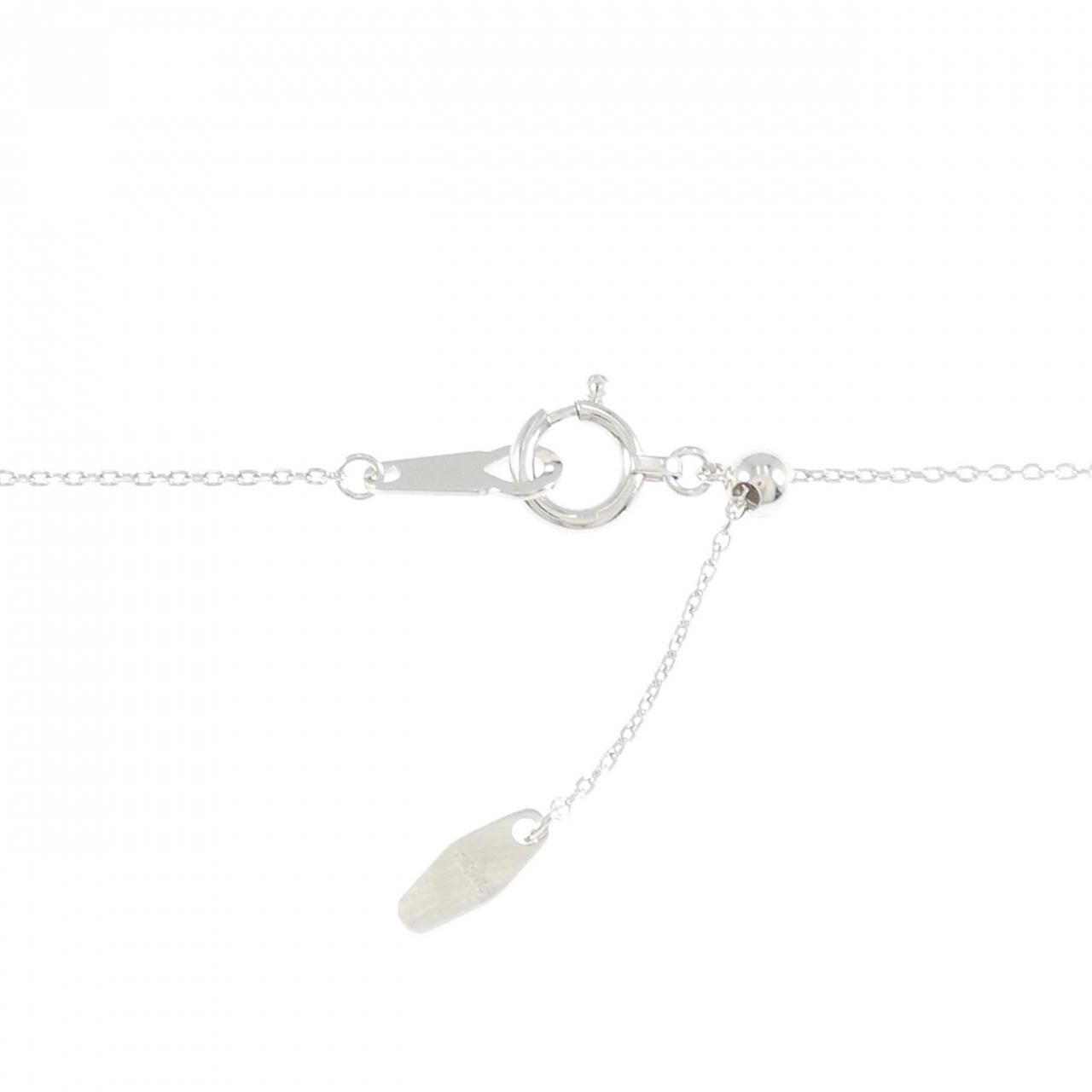 K18WG イニシャルY ダイヤモンド ネックレス 0.18CT
