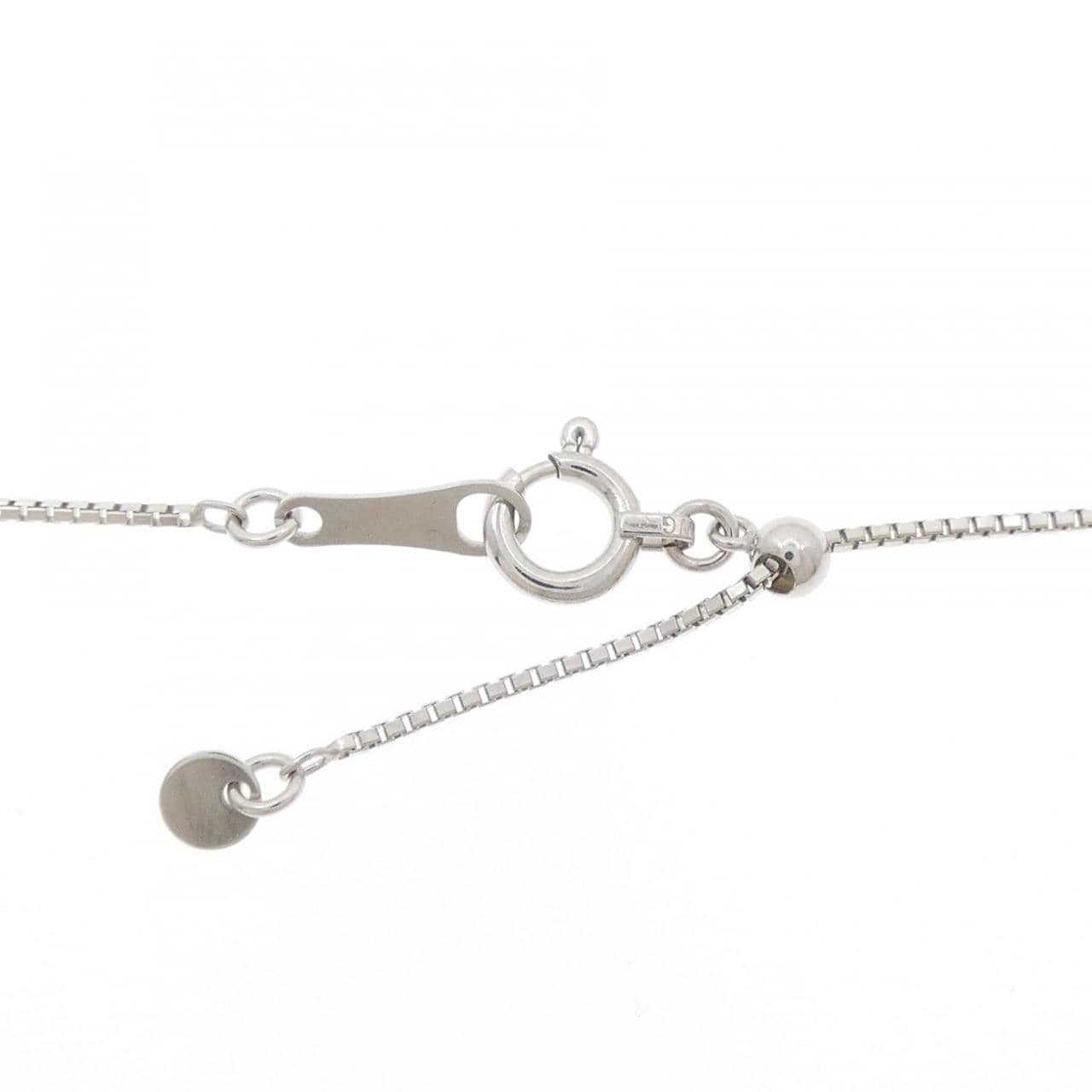 PT900/K18WG デマントイドガーネット ネックレス 0.20CT