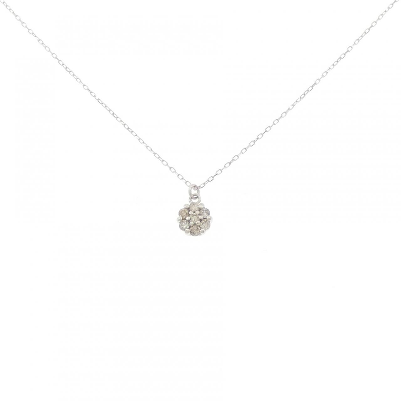 K18WG ダイヤモンド ネックレス 0.10CT