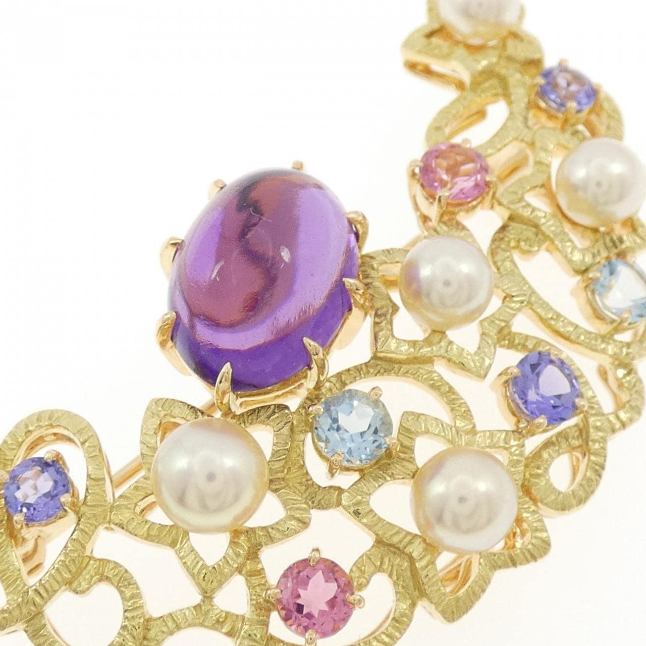 タサキ カラーストーン ブローチ