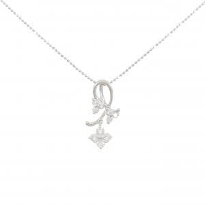 PT850 フラワー ダイヤモンド ネックレス 0.41CT