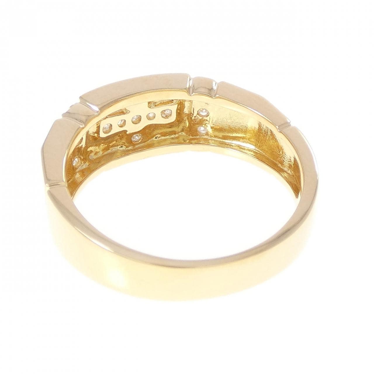 K18YG クロス ダイヤモンド リング 0.08CT