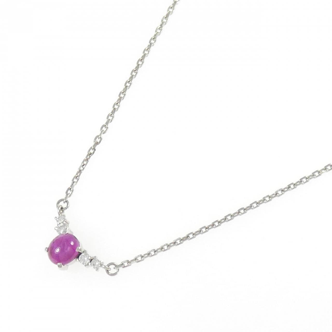 PT900/PT850 スタールビー ネックレス 0.88CT