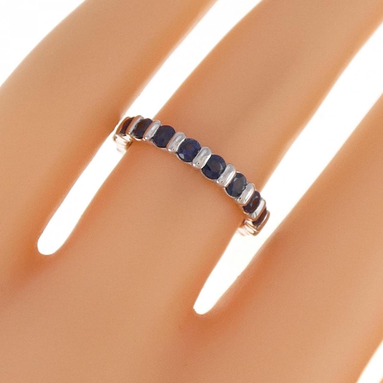 750WG Full Eternity Sapphire Ring