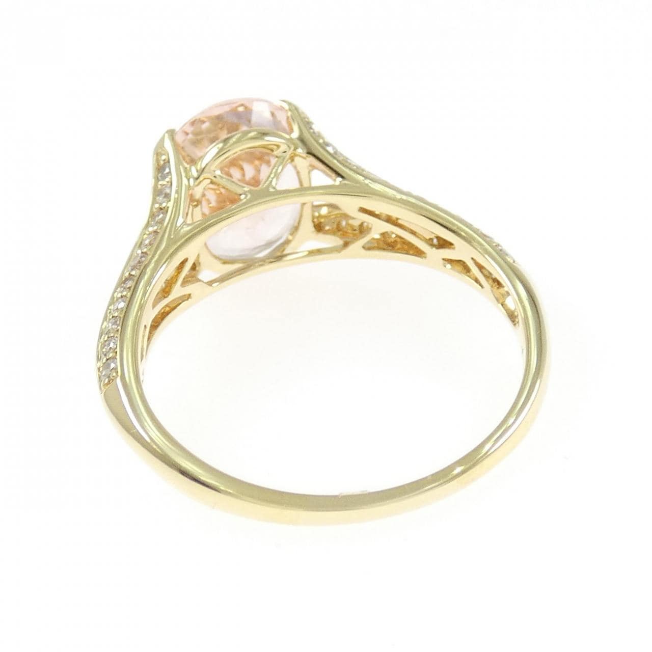 K18YG モルガナイト リング 2.20CT