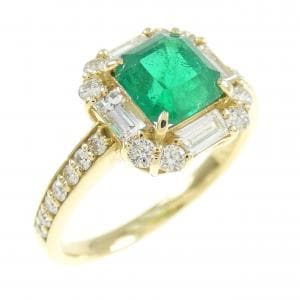 【新品】K18YG エメラルド リング 1.00CT