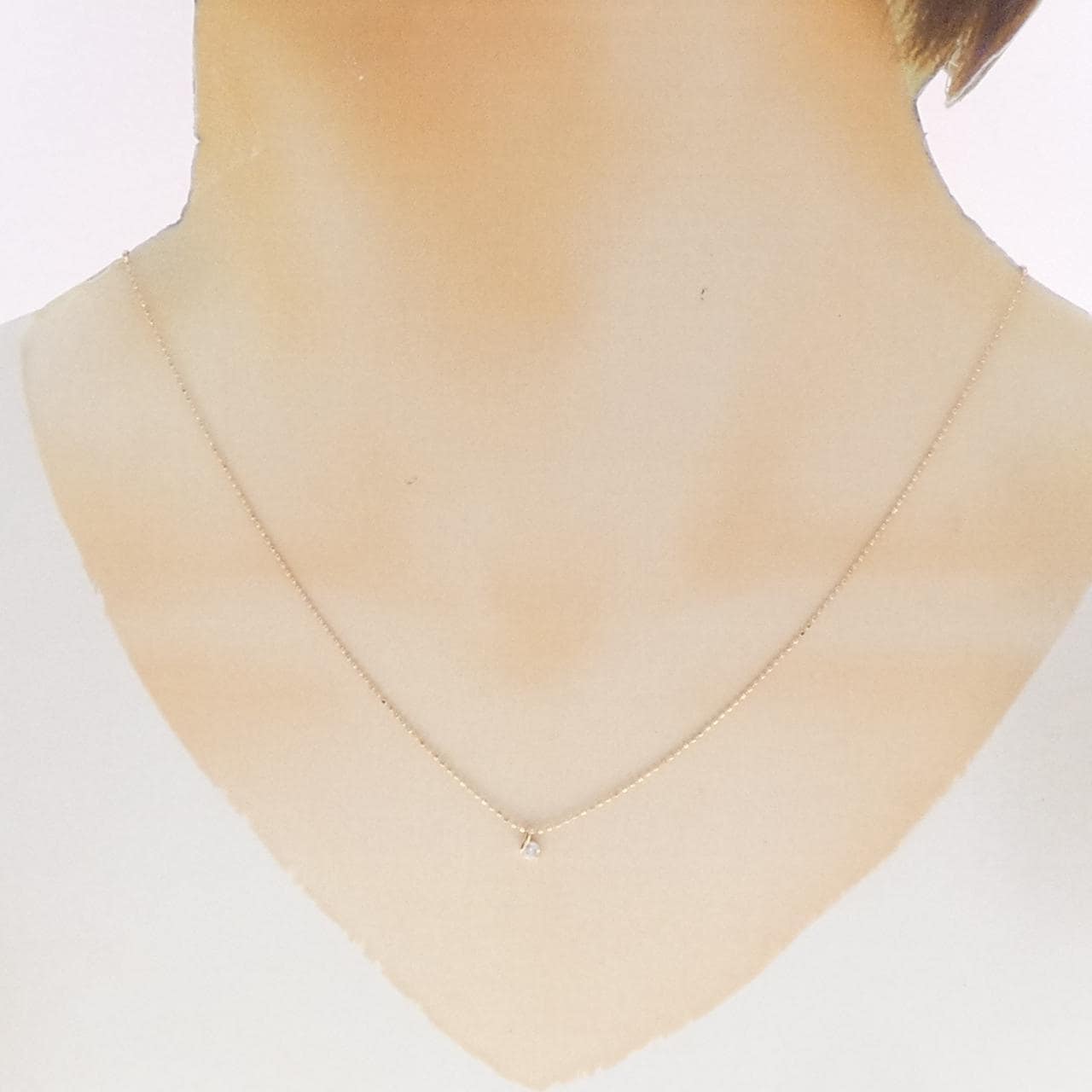 K10PG ダイヤモンド ネックレス 0.07CT
