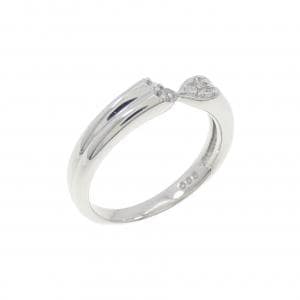K18WG ダイヤモンド ピンキー リング 0.06CT