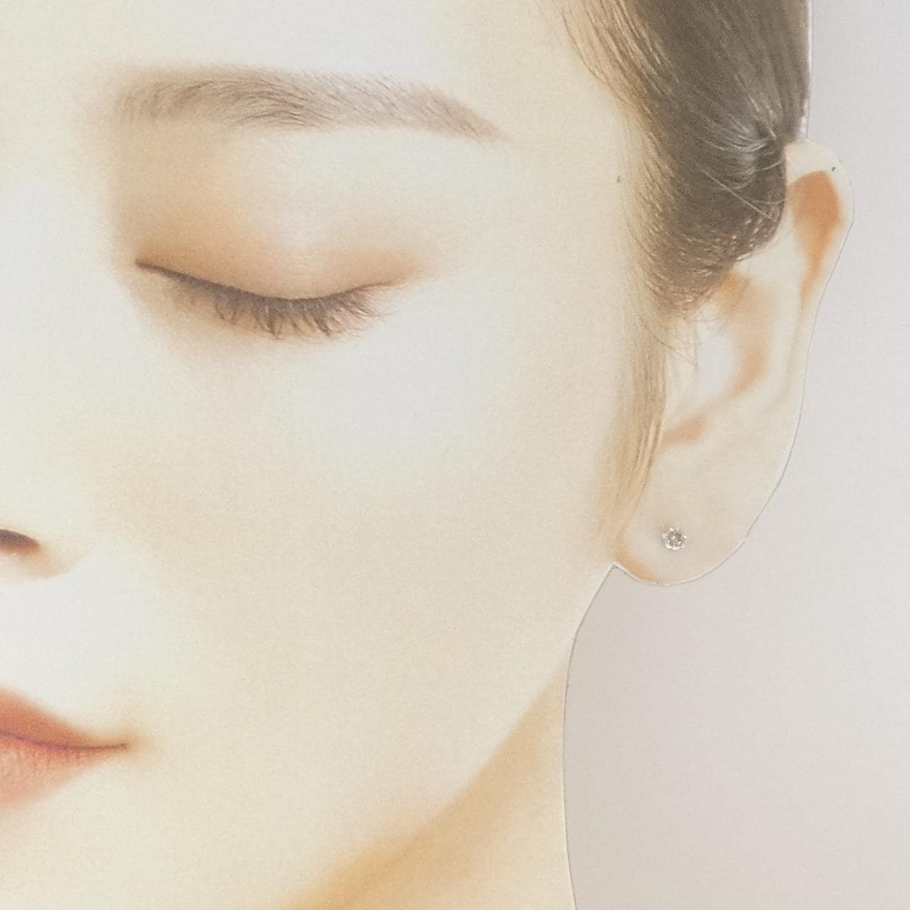 K14WG ダイヤモンド ピアス 0.10CT