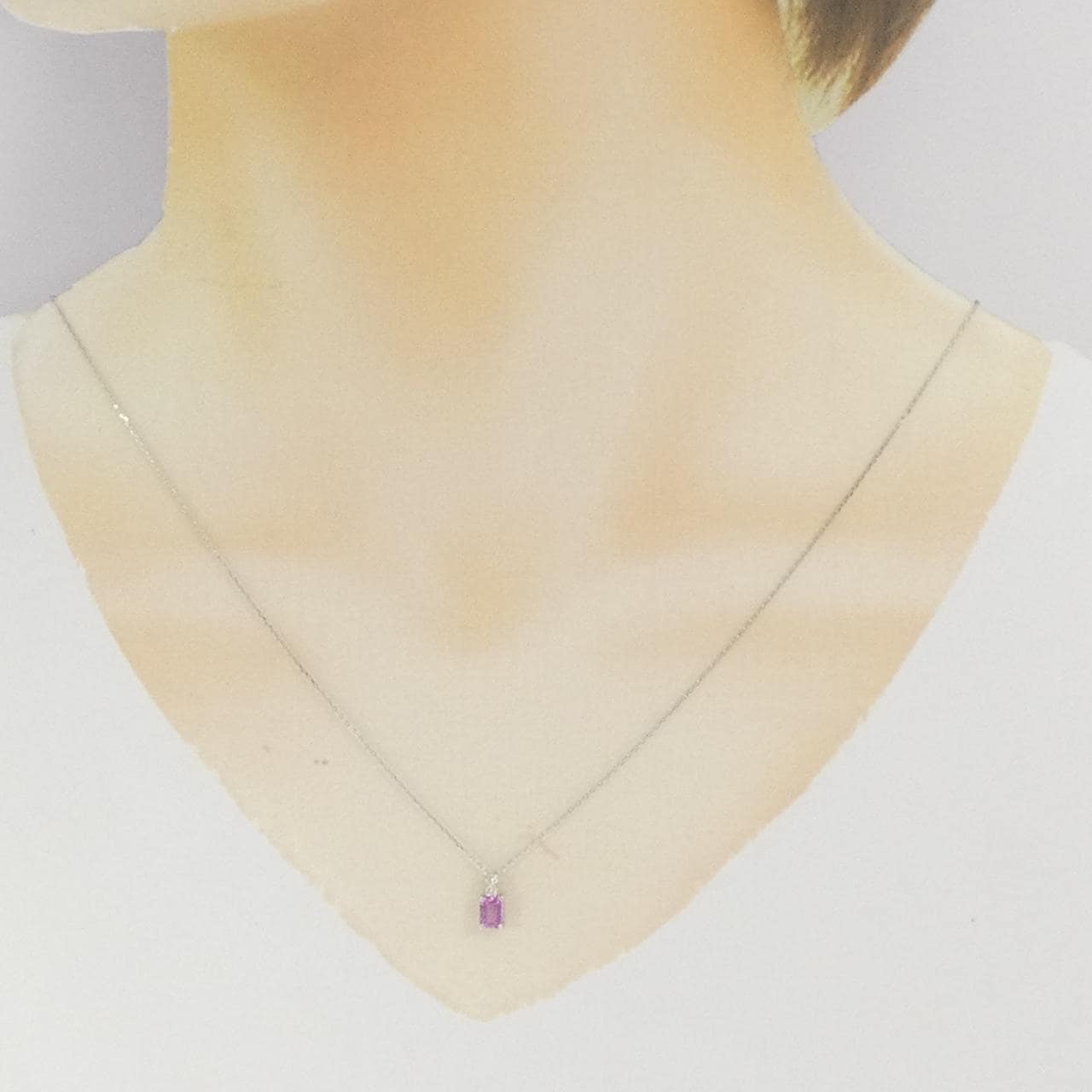 PT蓝宝石项链0.41CT
