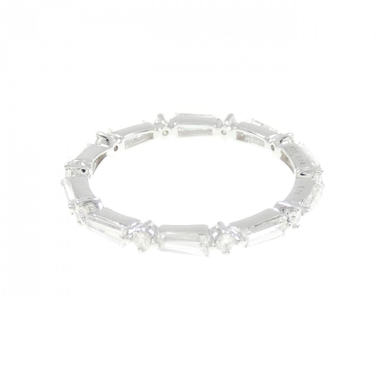 【新品】K18WG フルエタニティ ダイヤモンド リング 0.14CT