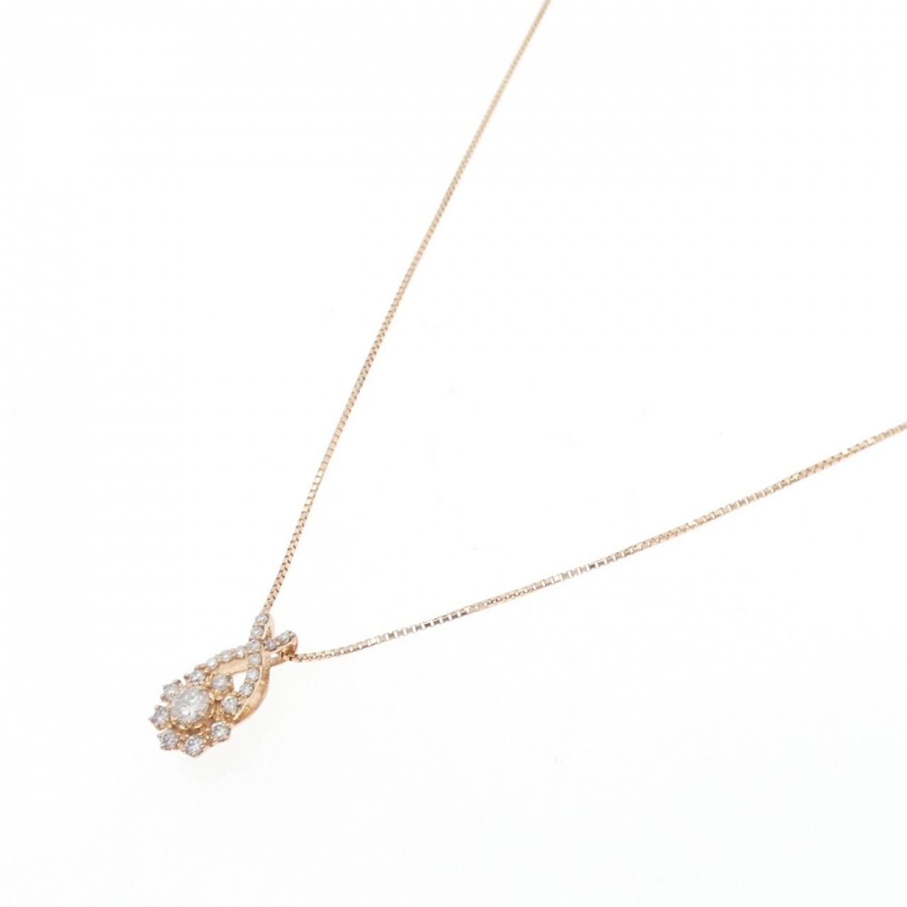 K18PG ダイヤモンド ネックレス 0.110CT