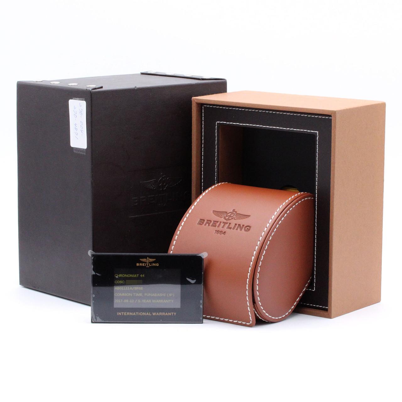 ブライトリング クロノマット44ブラックマザーオブパール JAPAN LIMITED AB0111/S011BMPPA SS 自動巻