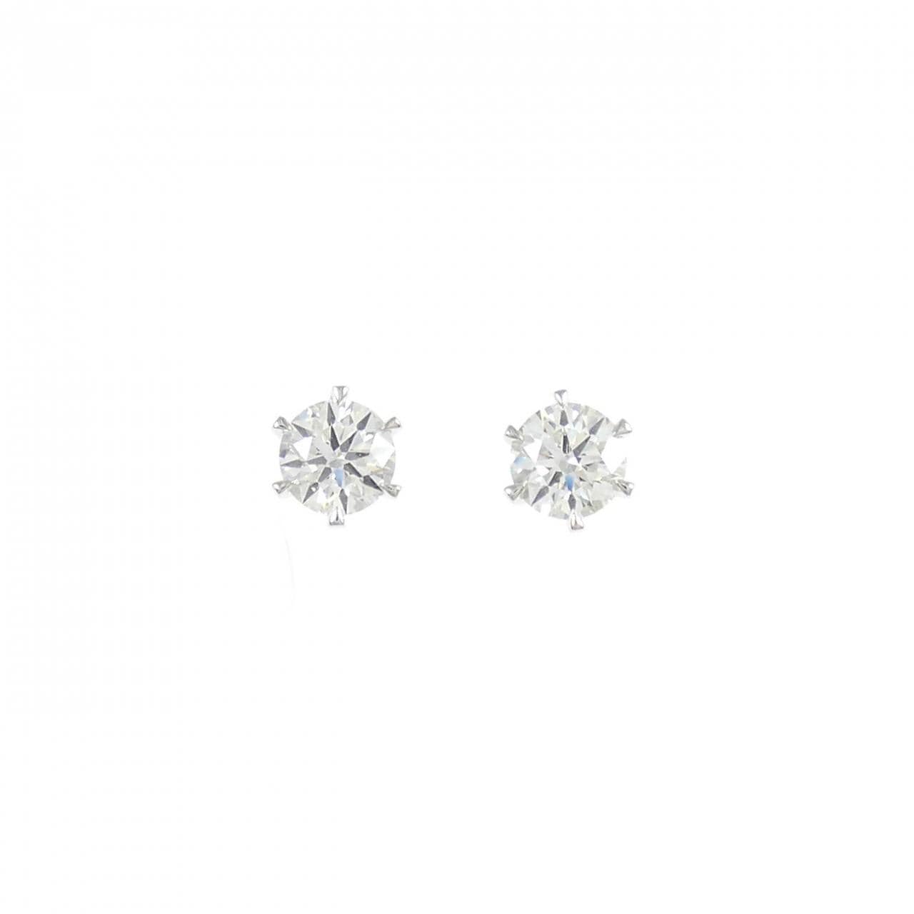【リメイク】PT900/ST ダイヤモンド ピアス 0.305CT 0.306CT D VVS1 3EXT-EXT-H&C
