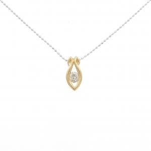 K18YG/K18WG ダイヤモンド ネックレス 0.22CT