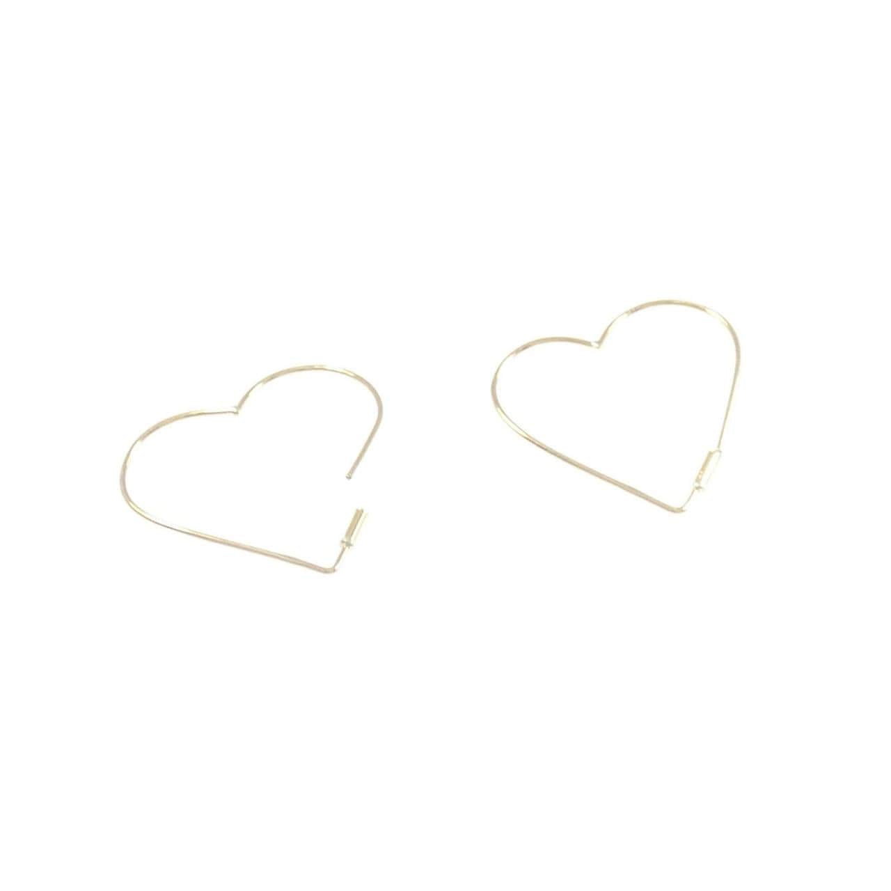 K18YG ハート ピアス