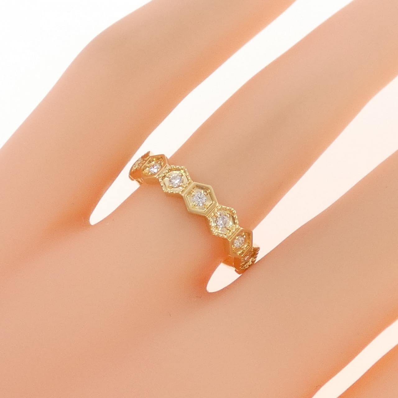 K18YG ダイヤモンド リング 0.12CT