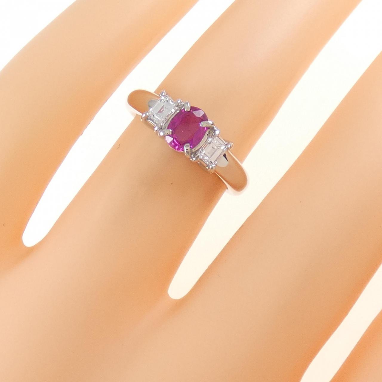 PT ルビー リング 0.46CT