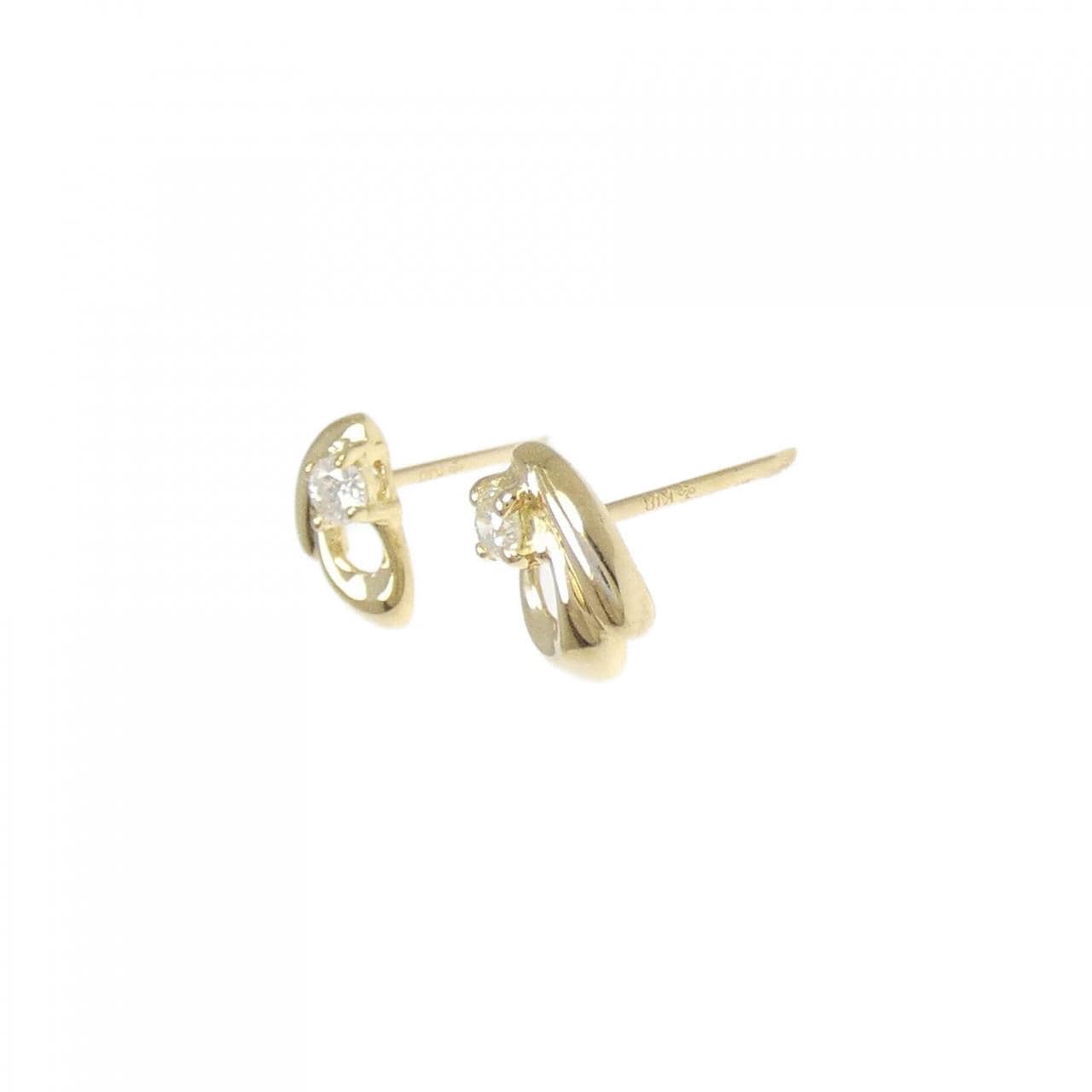 K18YG Diamond earrings 0.10CT