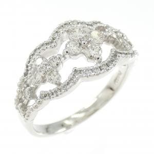 PT900 フラワー ダイヤモンド リング 0.50CT