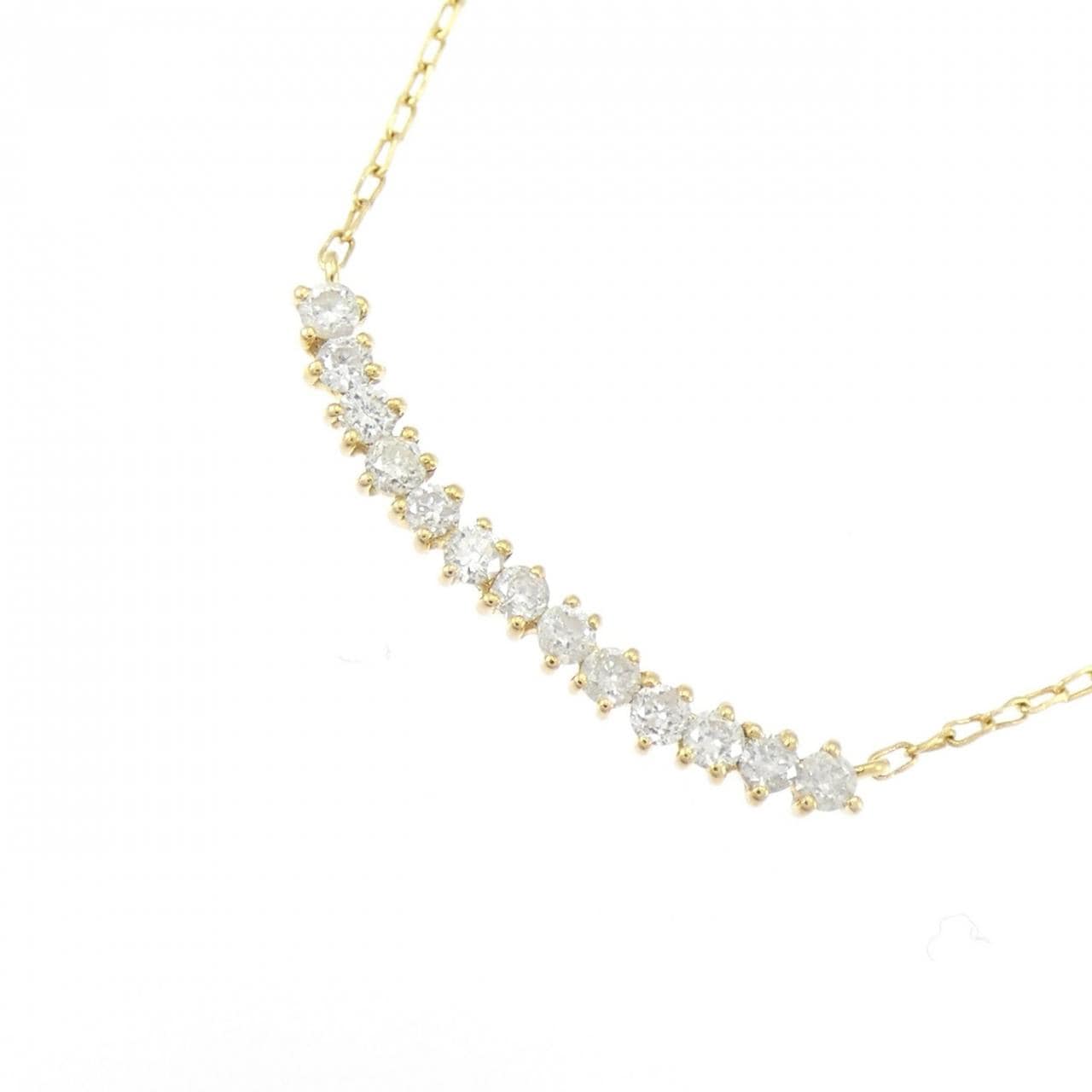 K18YG ダイヤモンド ネックレス 0.12CT