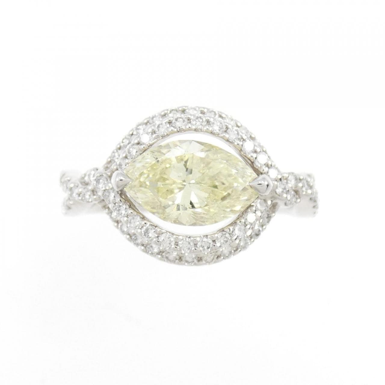 PT Diamond Ring 1.509CT VLY SI2 Marquise Cut