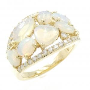 K18YG ハート オパール リング 1.40CT