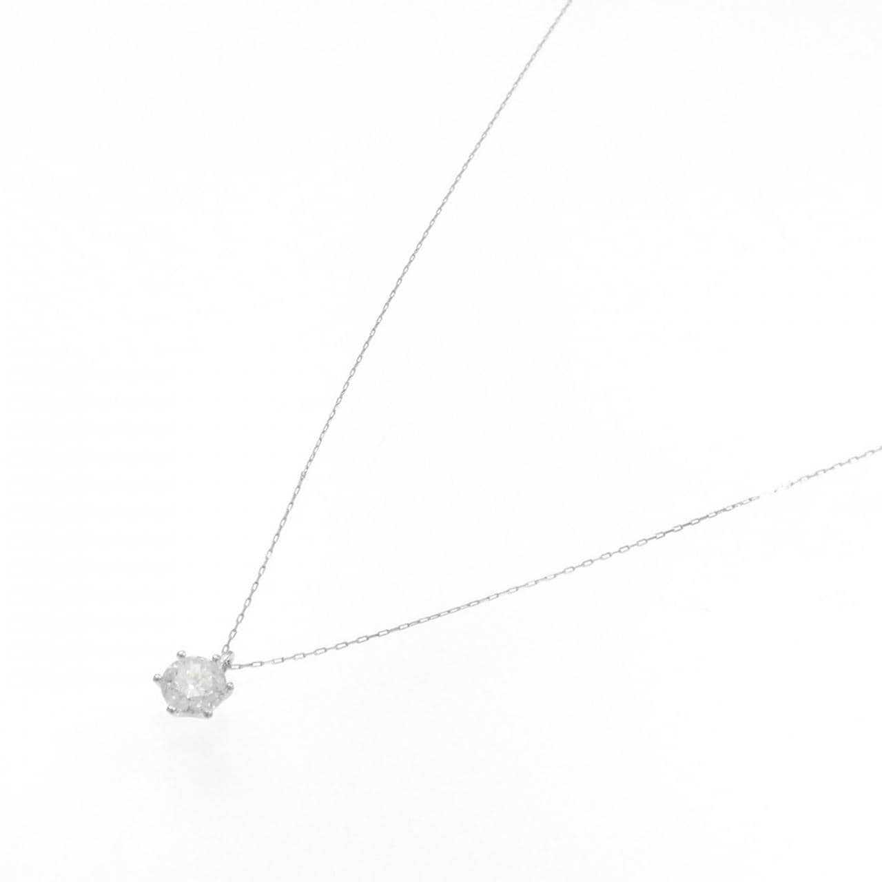 PT900/PT850 ソリティア ダイヤモンド ネックレス 0.53CT