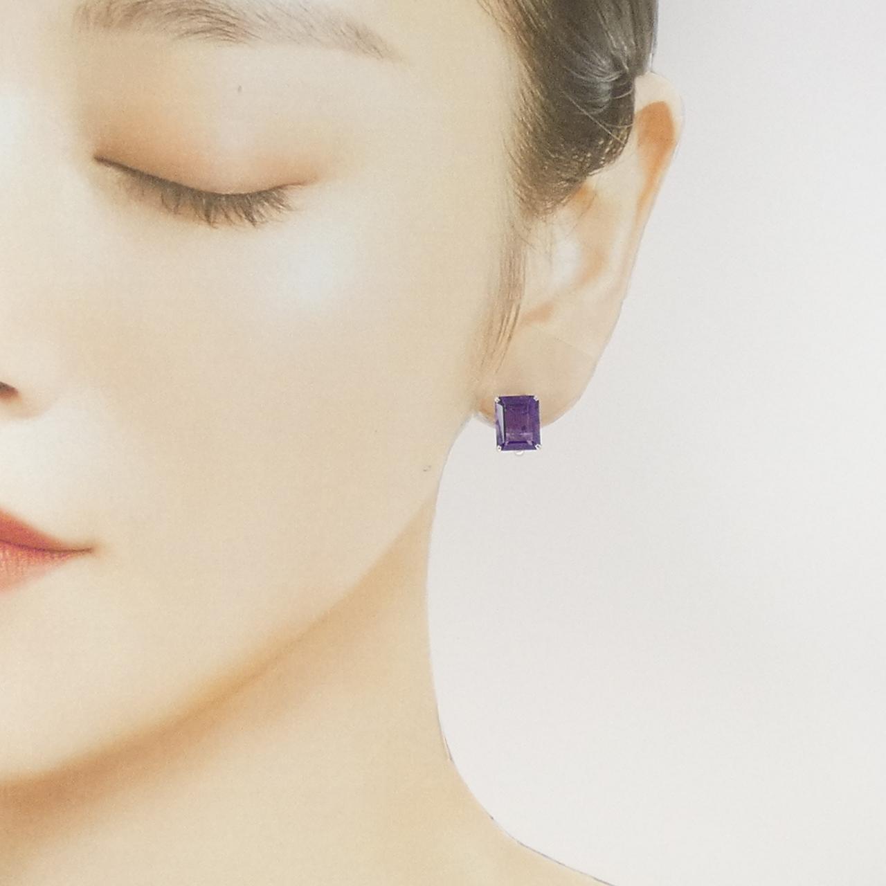 K14WG アメジスト ピアス