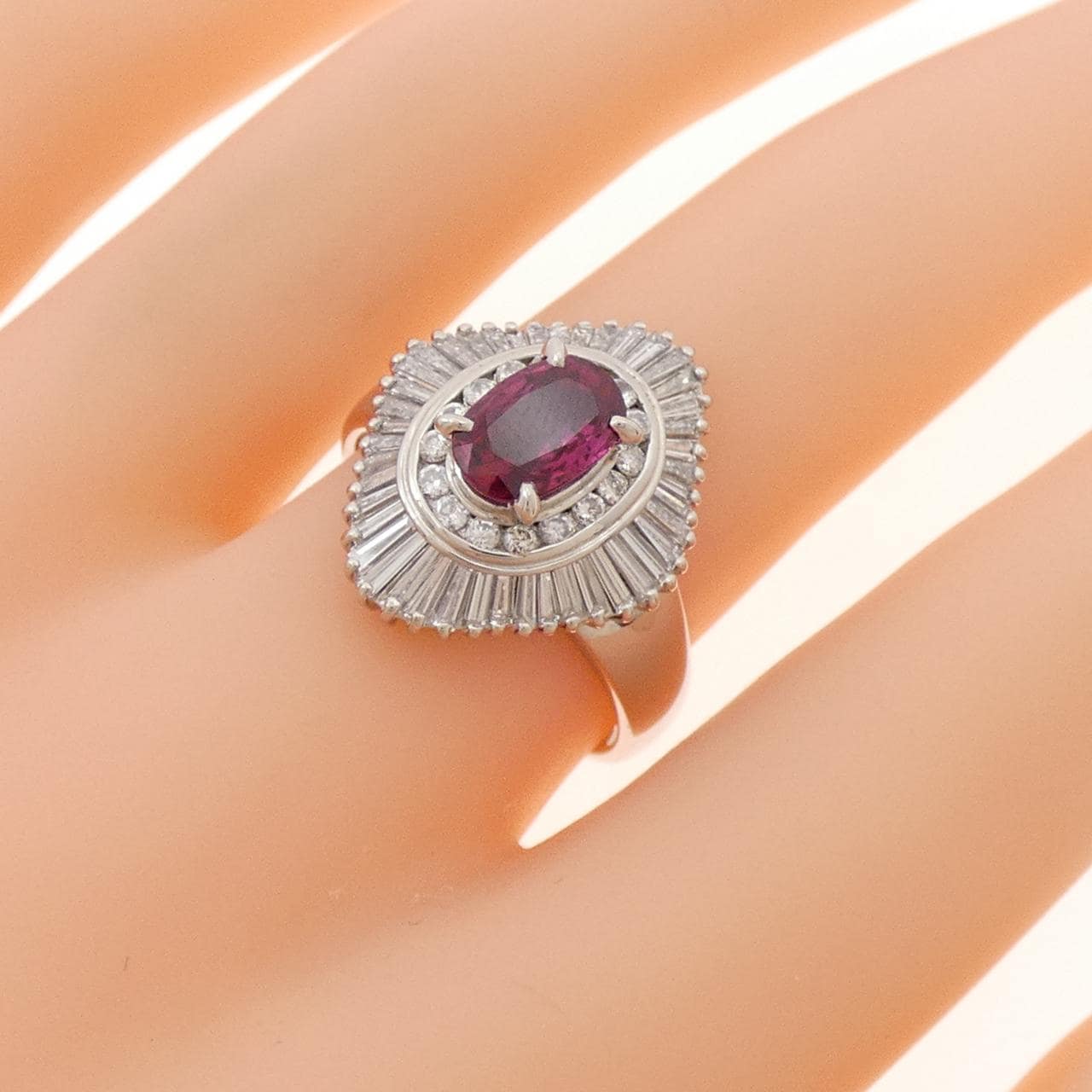 PT900 ルビー リング 1.12CT