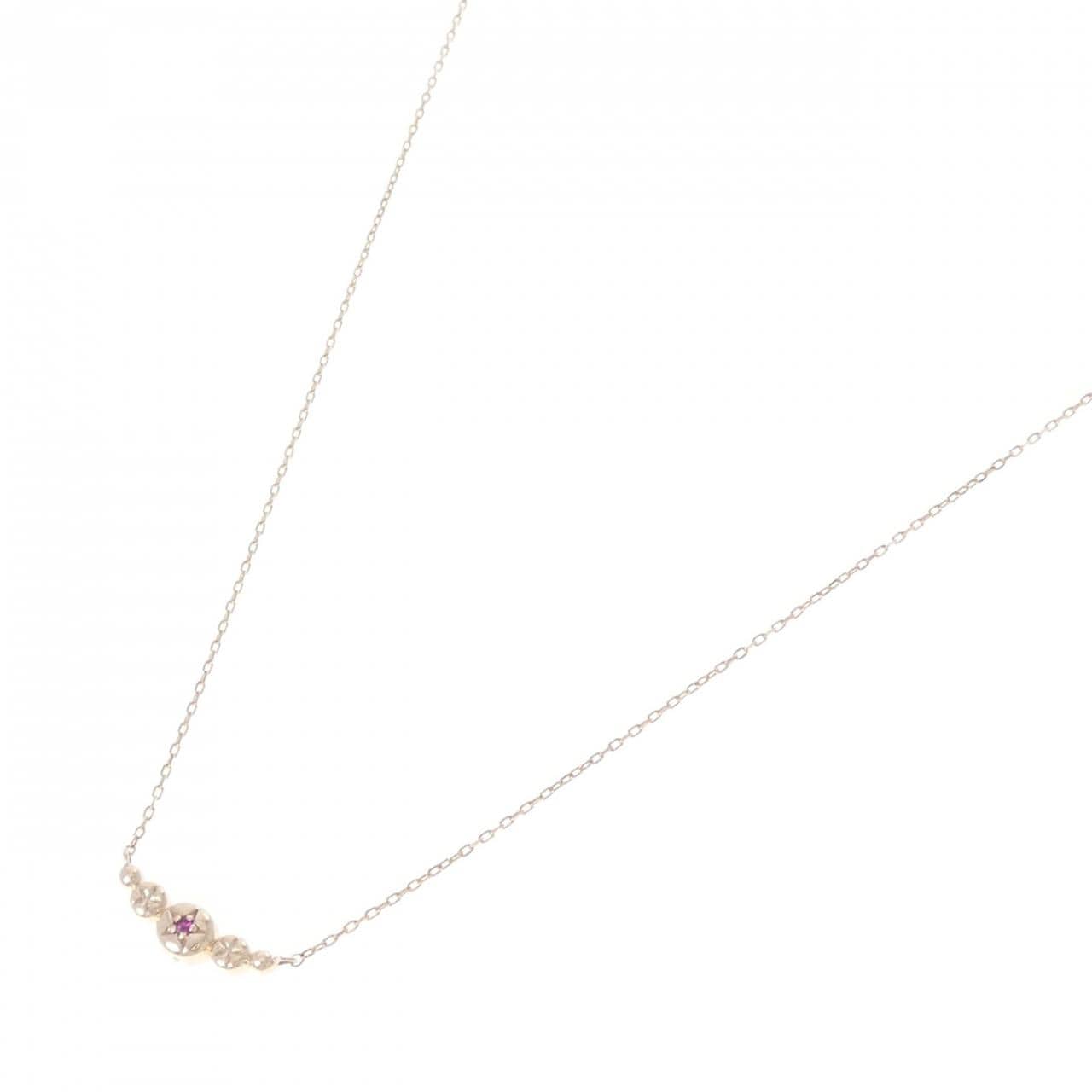 K10YG ルビー ネックレス