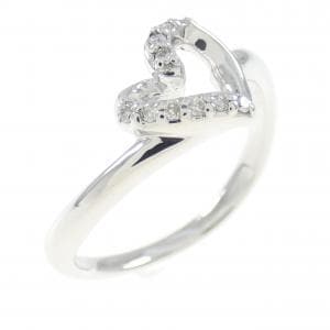 K18WG ハート ダイヤモンド リング 0.05CT