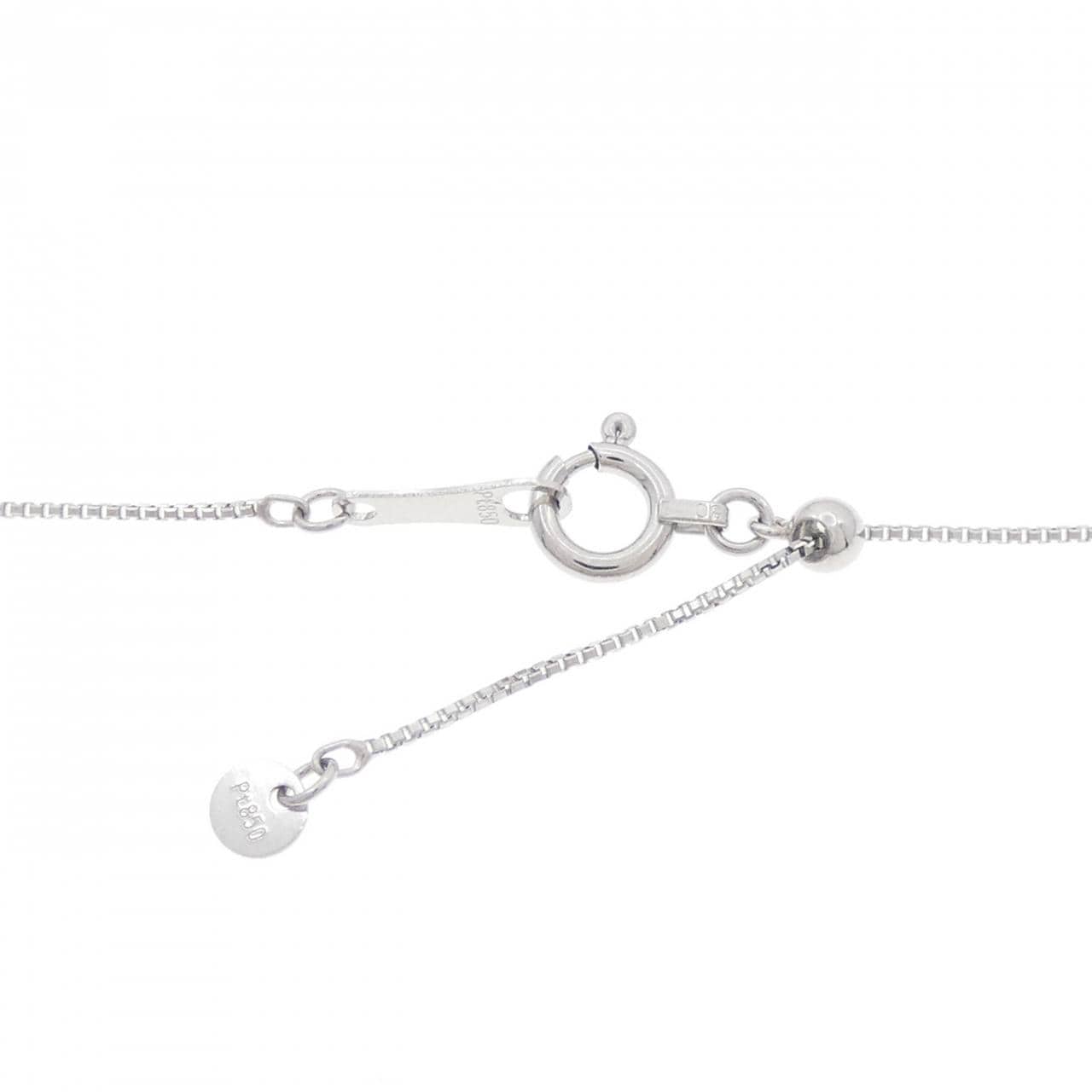 【新品】PT950/PT850 ホースシュー ダイヤモンド ネックレス 0.01CT