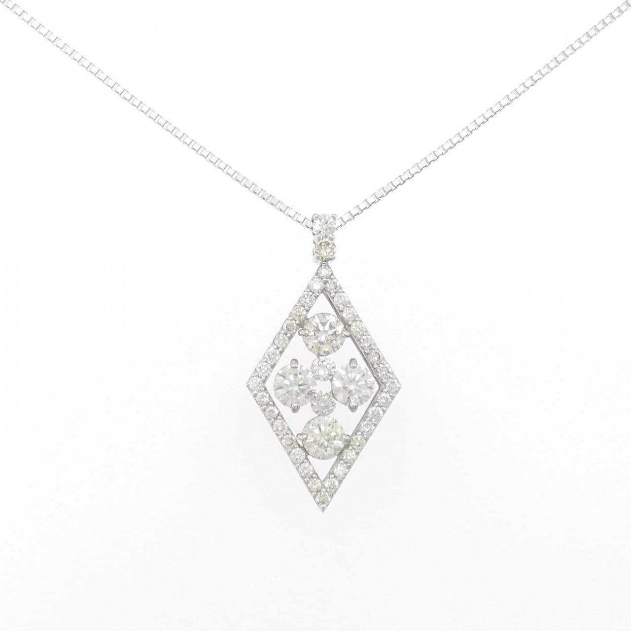 K18WG ダイヤモンド ネックレス 2.00CT