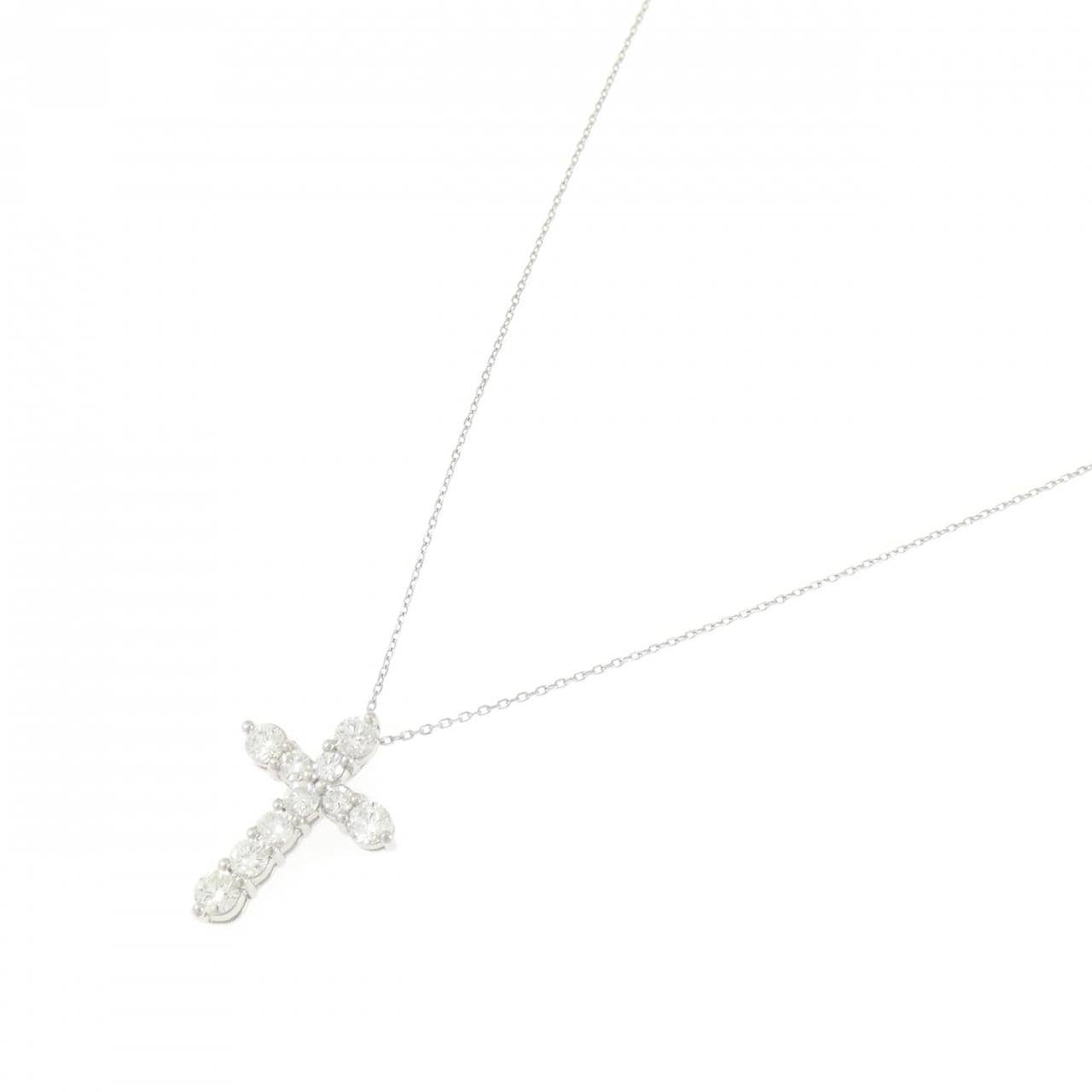 PT900/PT850 クロス ダイヤモンド ネックレス 1.00CT
