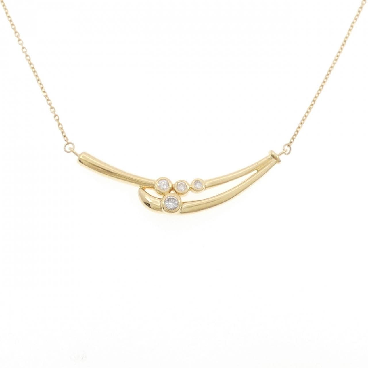K18YG ダイヤモンド ネックレス 0.18CT