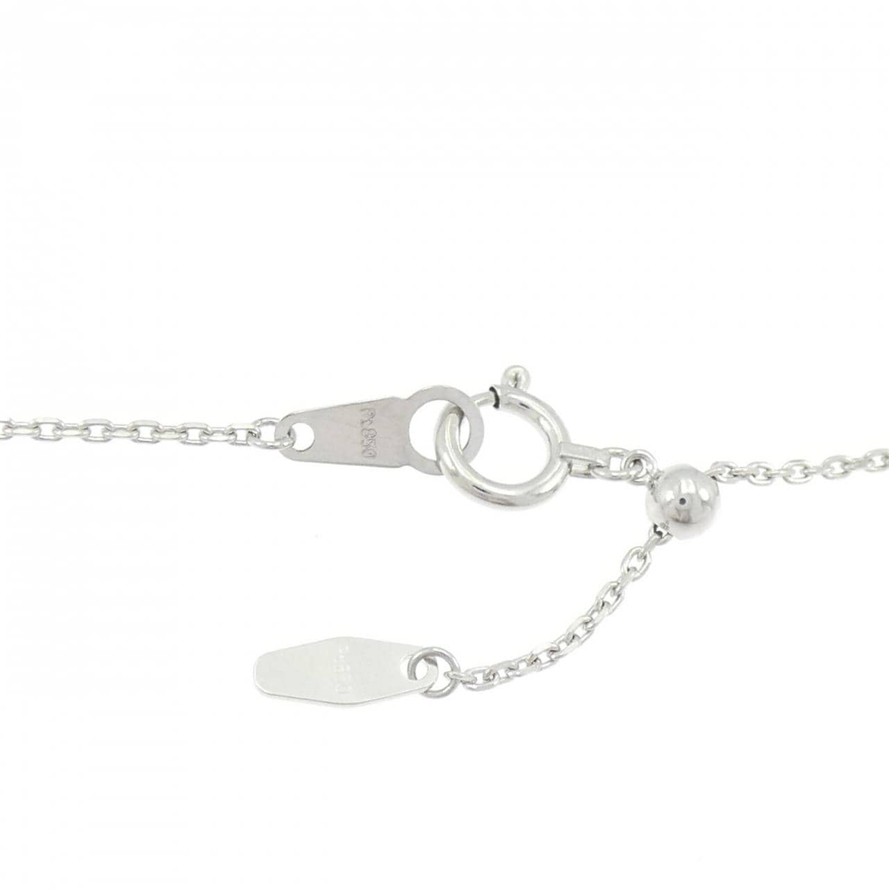PT850/K18YG/K18PG ダイヤモンド ネックレス 0.564CT L SI1 / 0.520CT LB SI2 ペアシェイプ