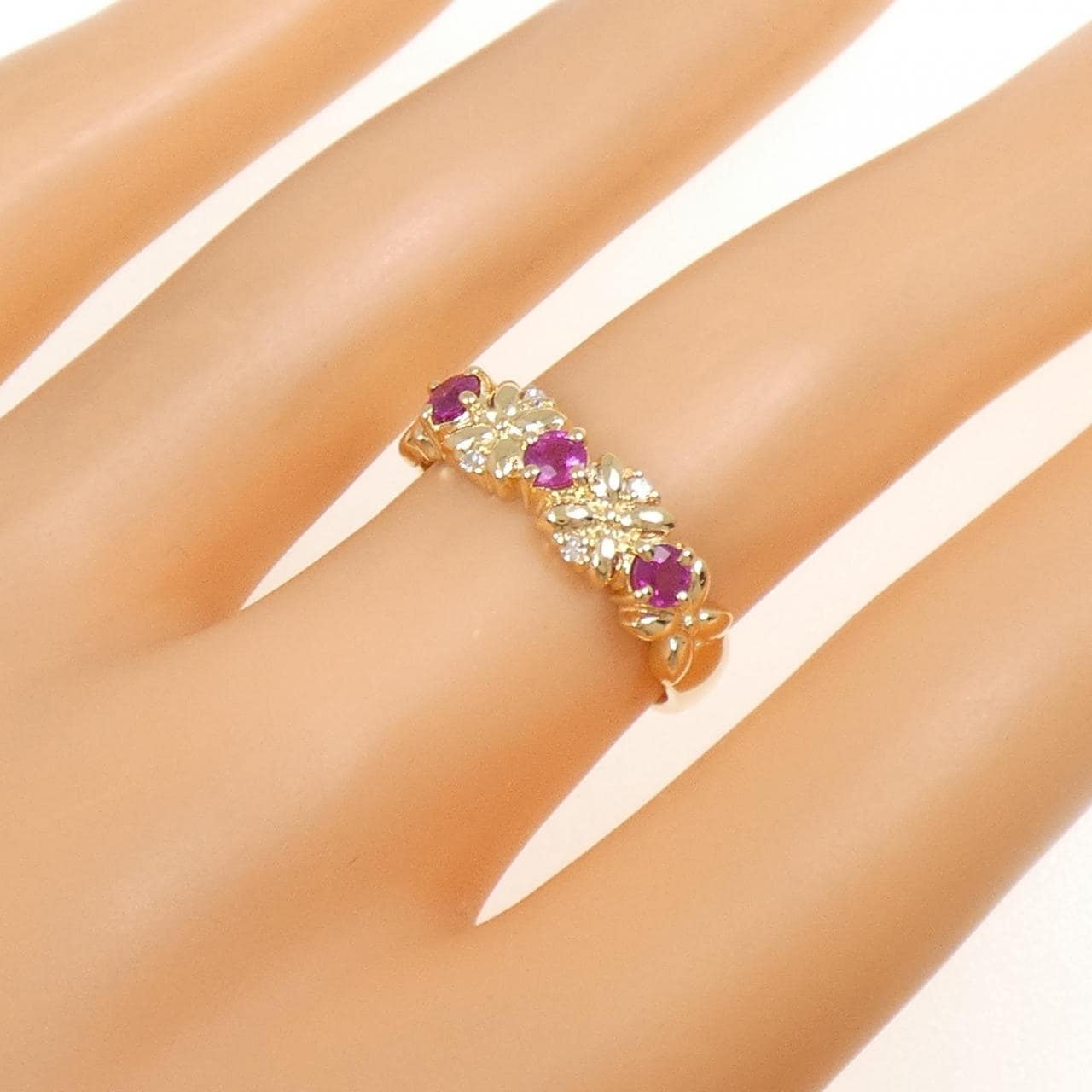 K18YG ルビー リング