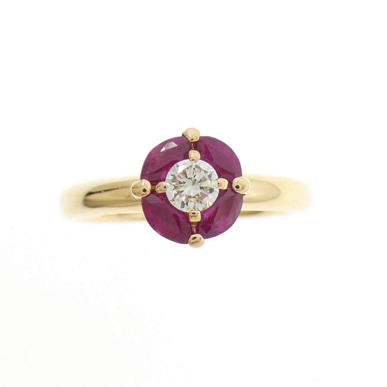 K18YG ルビー リング 0.60CT