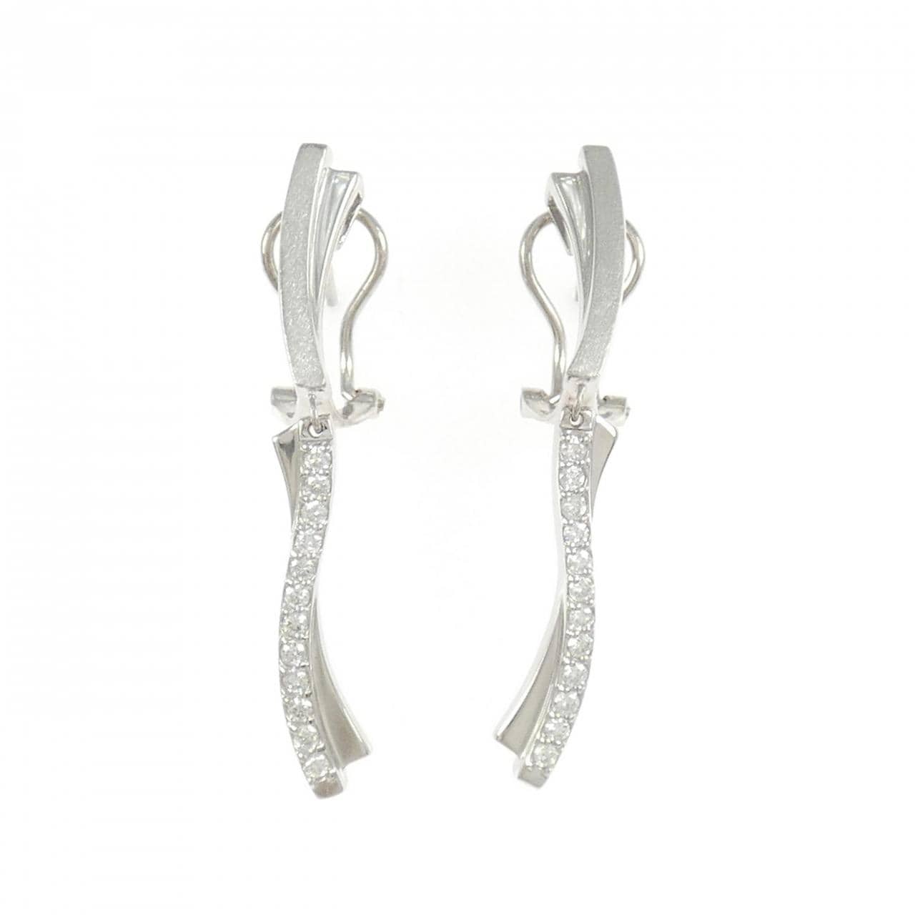 K18WG ダイヤモンド ピアス/イヤリング 0.30CT