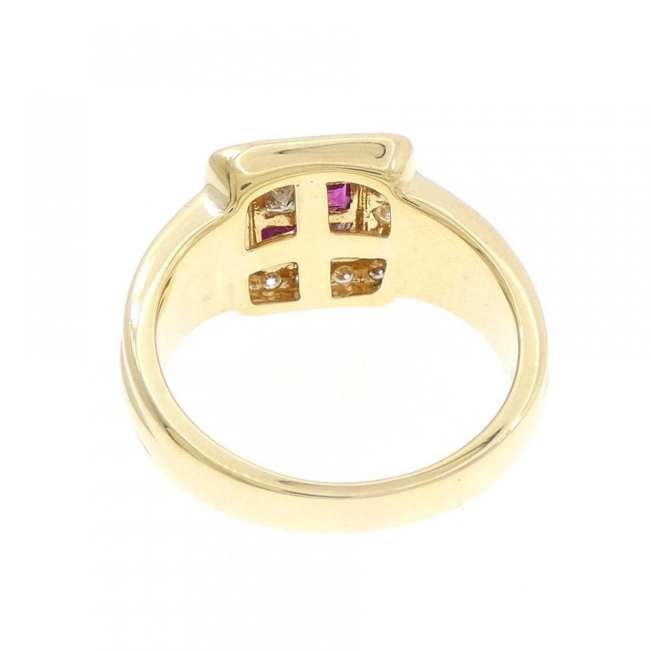 18KYG ルビー リング 0.30CT