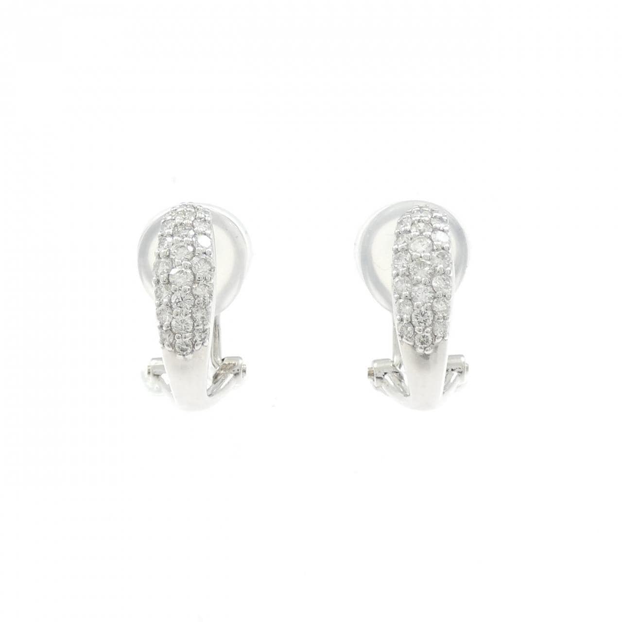 K18WG ダイヤモンド ピアス 0.50CT