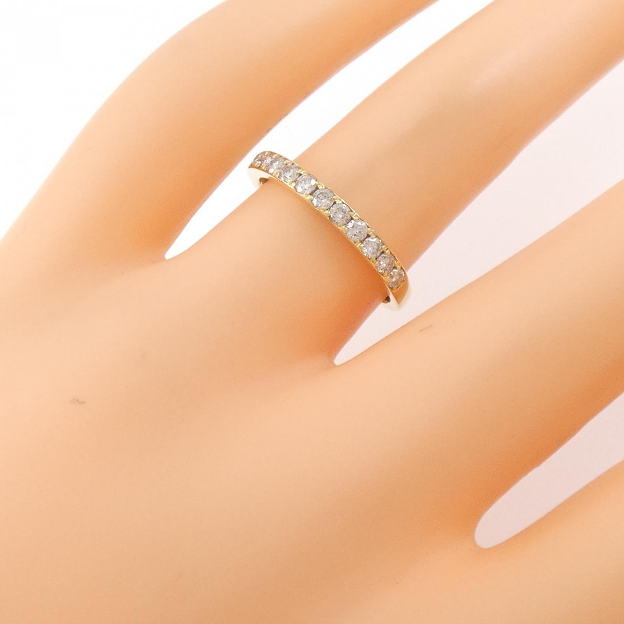 K18YG ハーフエタニティ ダイヤモンド リング 0.30CT