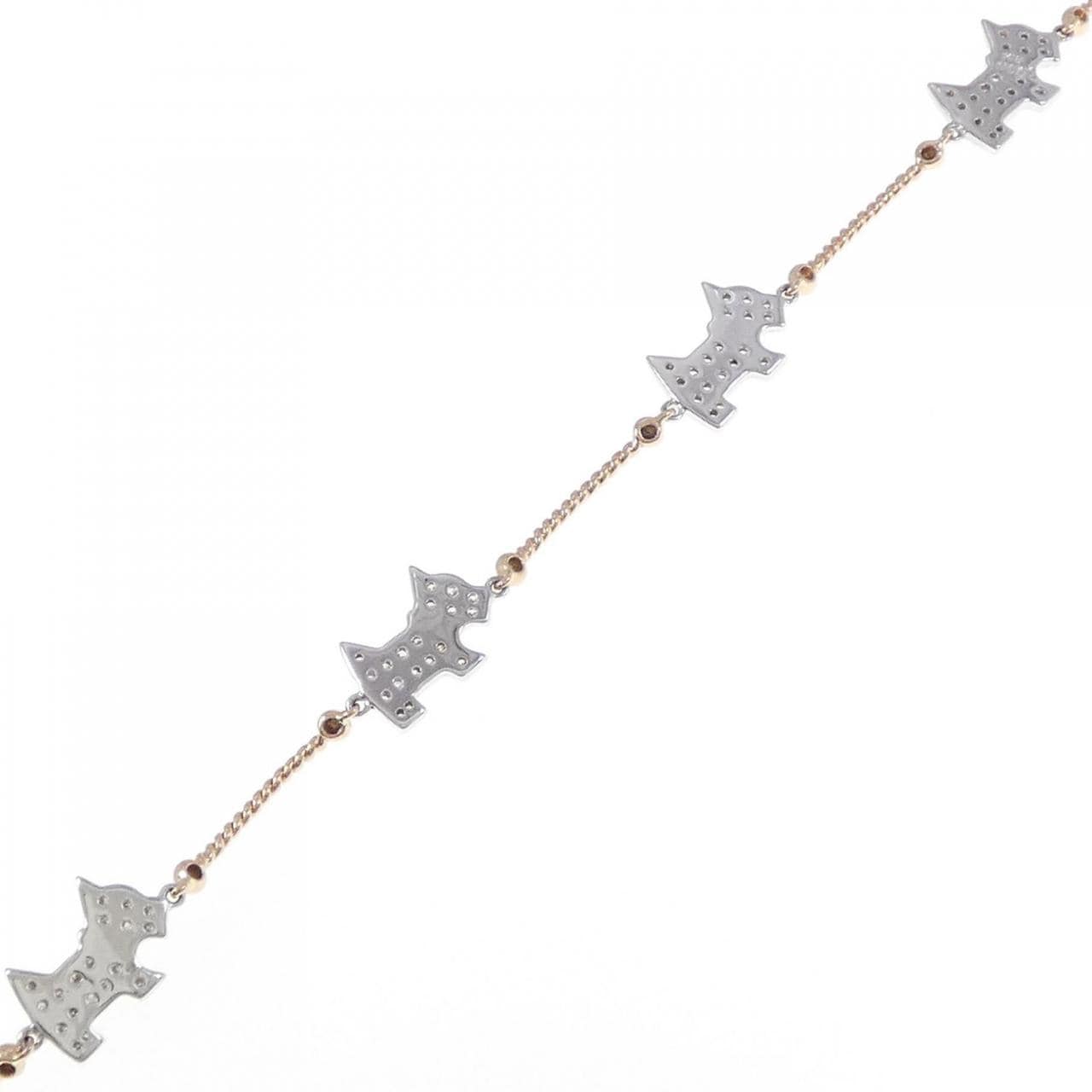 K18WG/K18PG dog Diamond bracelet 0.60CT