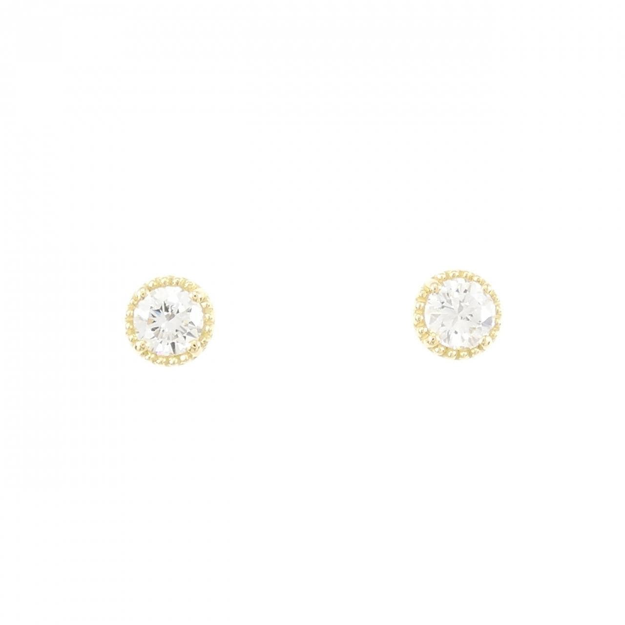 [再加工款] K18YG/ST鑽石耳環 0.202CT 0.216CT G SI1 品質好