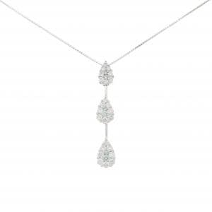 K18WG ダイヤモンド ネックレス 1.00CT