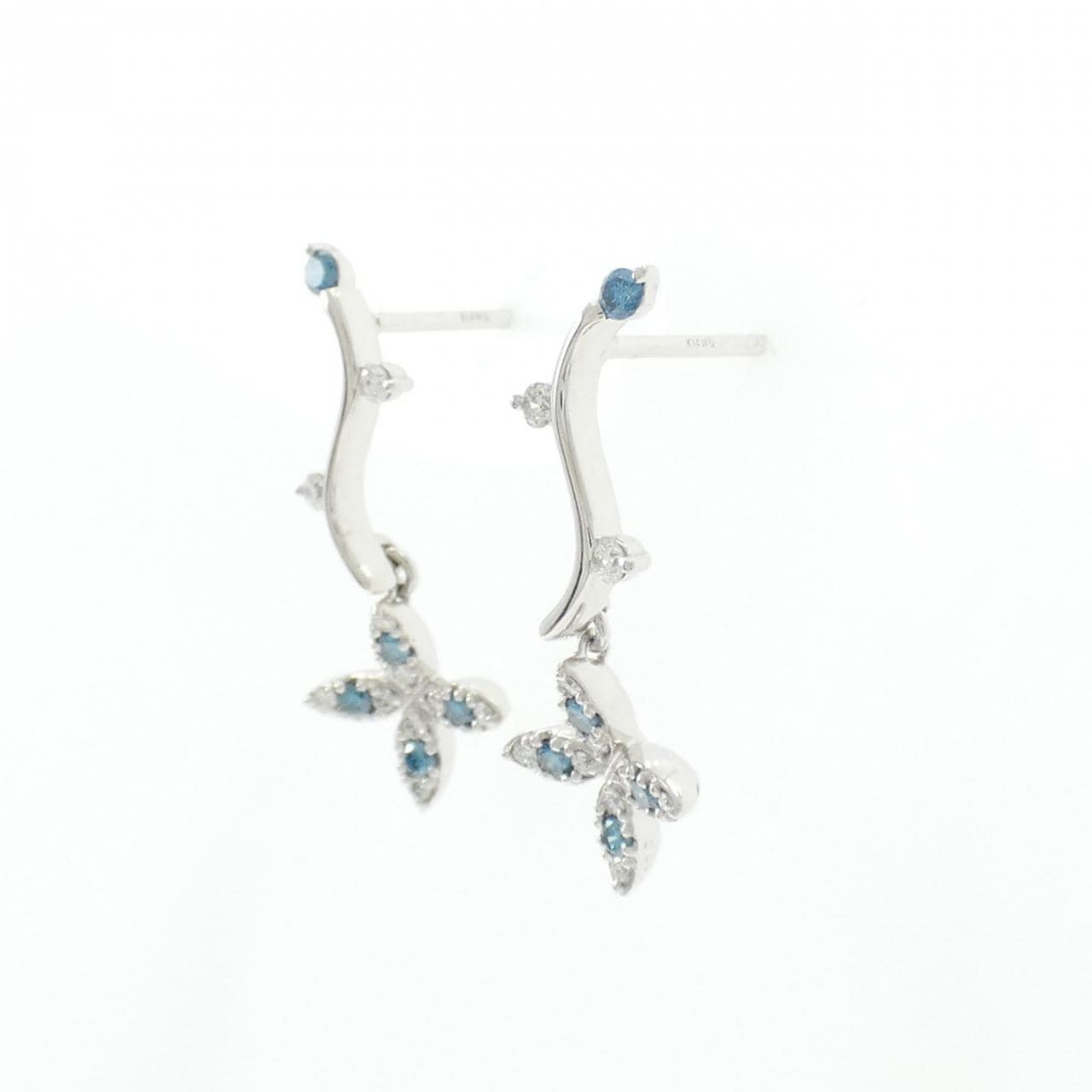 K18WG/K14WG ダイヤモンド ピアス 0.40CT