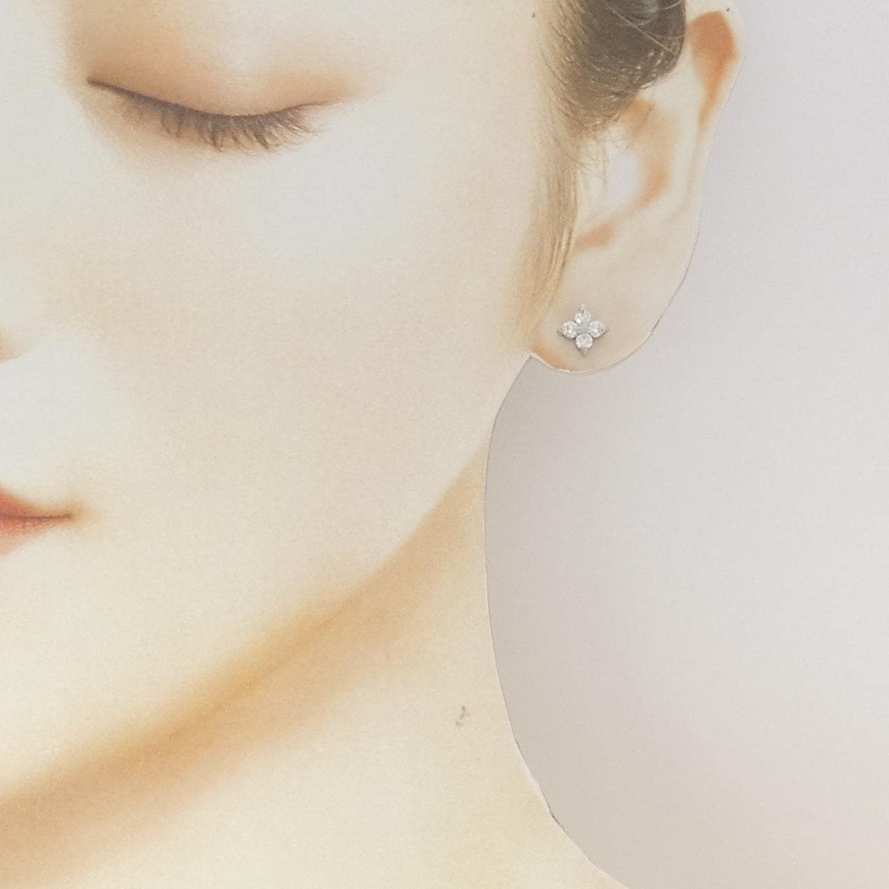 PT900 ダイヤモンド ピアス 0.50CT