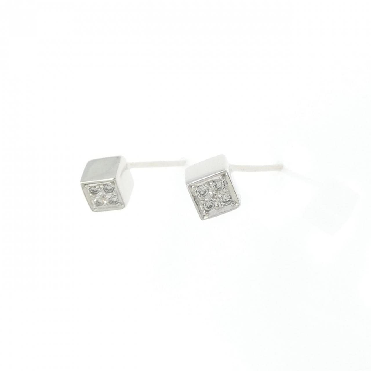 K14WG ダイヤモンド ピアス 0.10CT