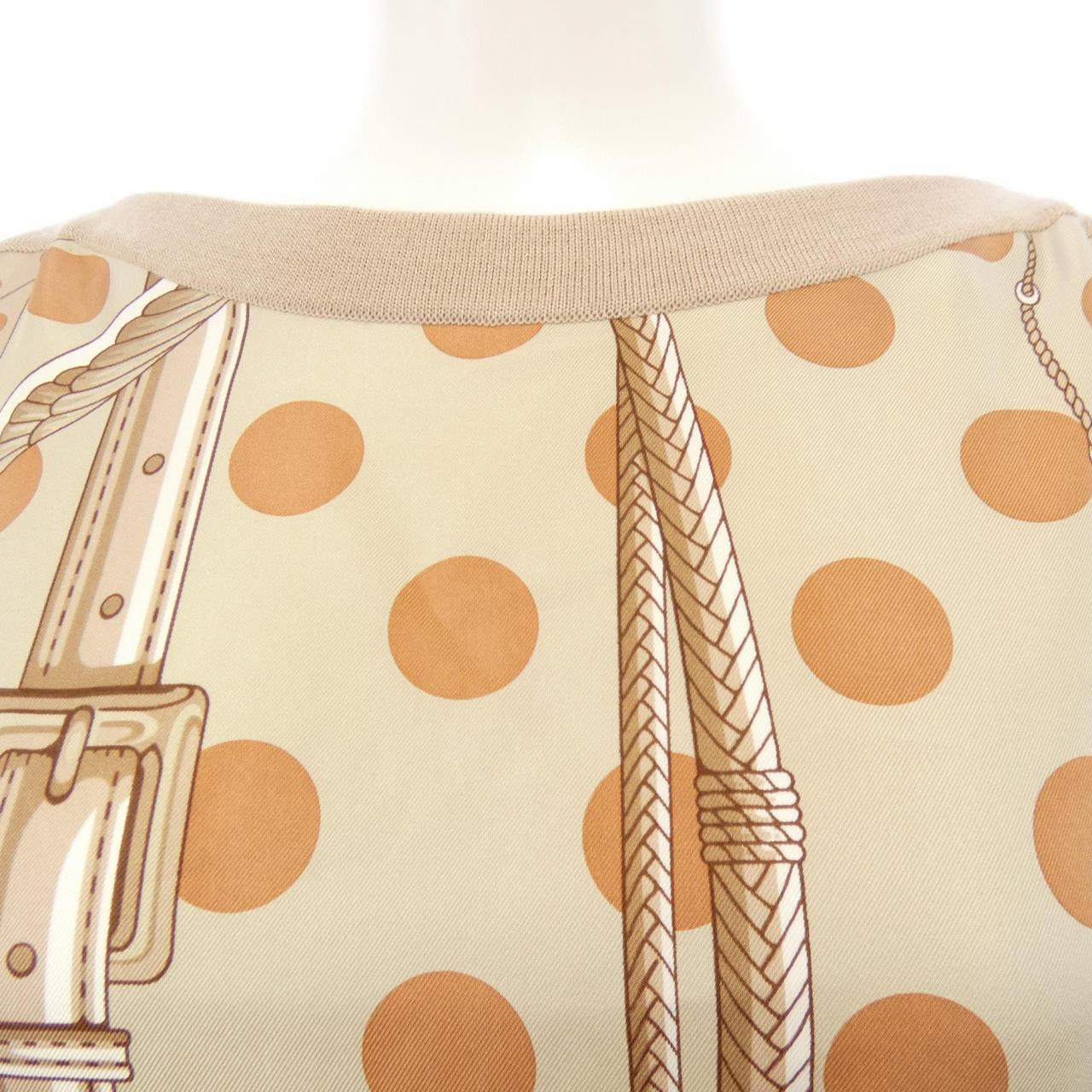エルメス HERMES CLIC-CLAC A POIS *17-7751 ツイルレーヌ トップス